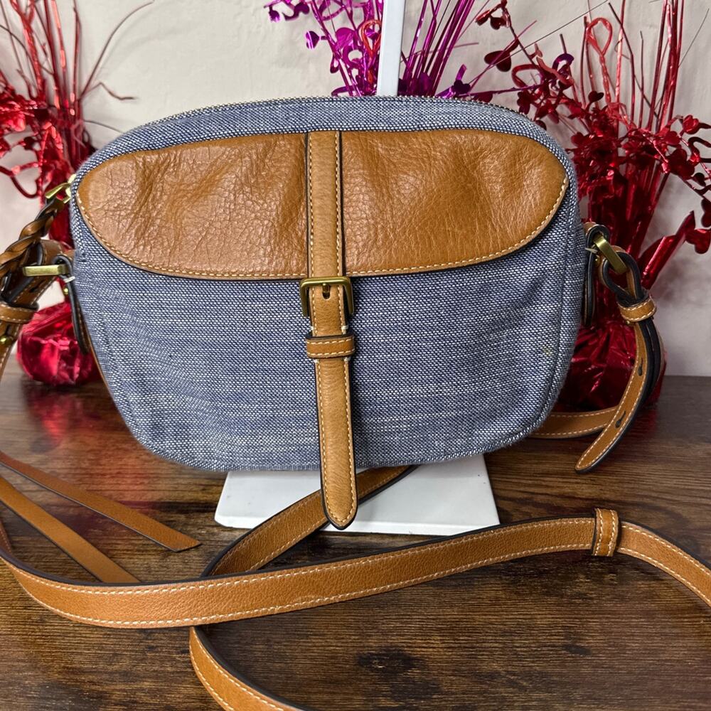 FOSSIL Denim Kendall Crossbody Chambray